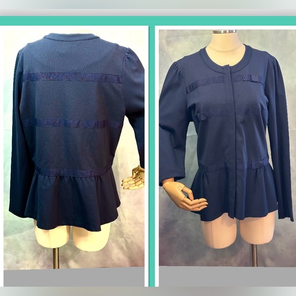 Vineyard Vines Navy Grosgrain bow Ponte jacket (EUC) - Picture 7 of 12